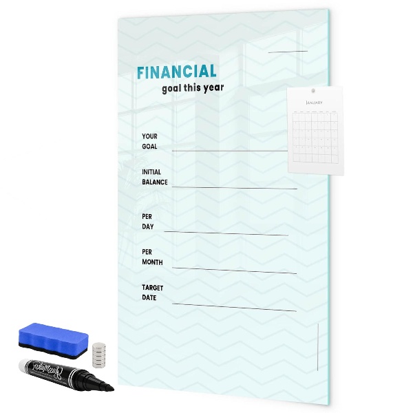 Tableau effaçable magnétique Plan financier pour cette année