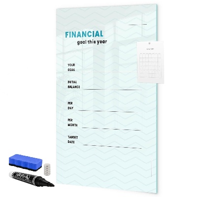 Tableau effaçable magnétique Plan financier pour cette année