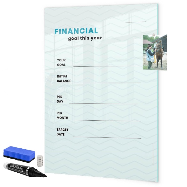 Tableau effaçable magnétique Plan financier pour cette année