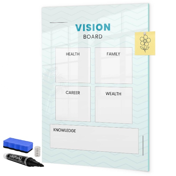 Tableau magnétique effaçable Tableau de visualisation pour les objectifs de vie