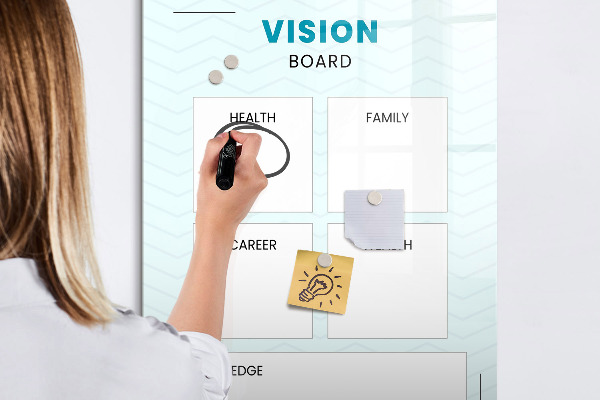 Tableau magnétique effaçable Tableau de visualisation pour les objectifs de vie