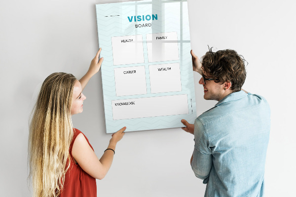 Tableau magnétique effaçable Tableau de visualisation pour les objectifs de vie