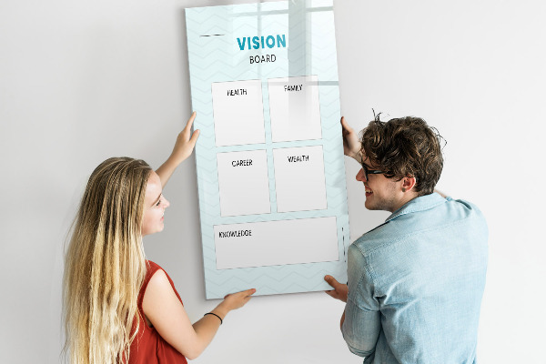 Tableau magnétique effaçable Tableau de visualisation pour les objectifs de vie