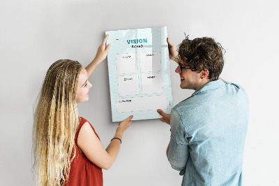 Tableau magnétique effaçable Tableau de visualisation pour les objectifs de vie