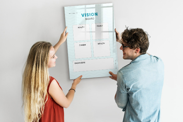 Tableau magnétique effaçable Tableau de visualisation pour les objectifs de vie