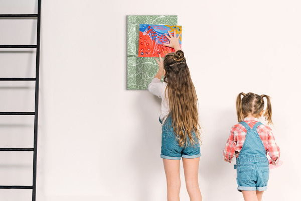 Tableau magnétique effaçable Un tableau coloré pour les photos et les notes