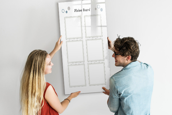 Tableau effaçable magnétique tableau de visualisation pour les idées créatives