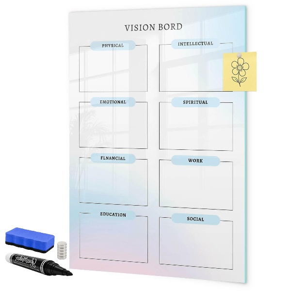 Tableau effaçable magnétique Tableau de visualisation pour objectifs personnels