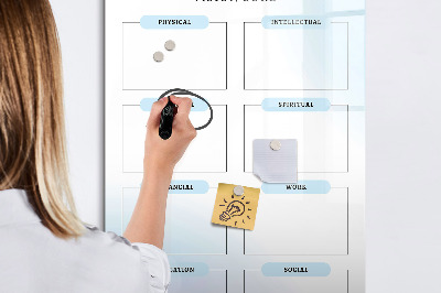 Tableau effaçable magnétique Tableau de visualisation pour objectifs personnels