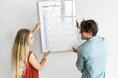 Tableau magnétique effaçable Défi photo de 30 jours