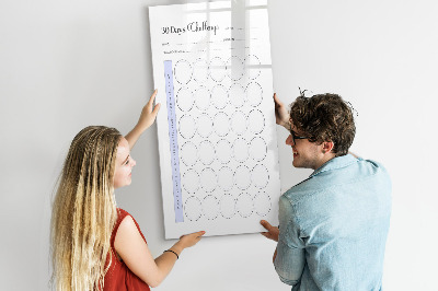 Tableau magnétique effaçable Défi photo de 30 jours