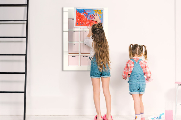 Tableau effaçable magnétique Calendrier d'anniversaires avec espace pour photos