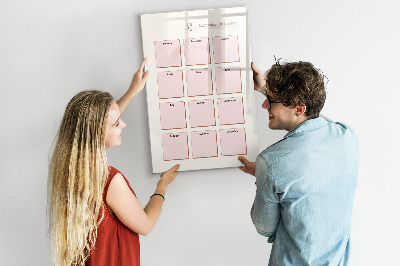 Tableau effaçable magnétique Calendrier d'anniversaires avec espace pour photos