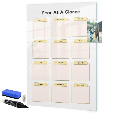 Tableau effaçable magnétique Calendrier annuel personnalisable