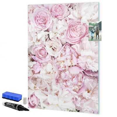 Tableau effaçable magnétique Tableau fleuri pour notes et photos
