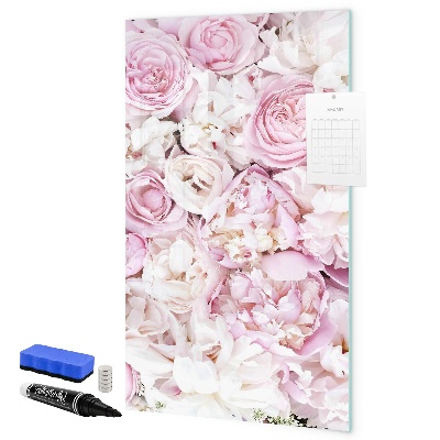 Tableau effaçable magnétique Tableau fleuri pour notes et photos