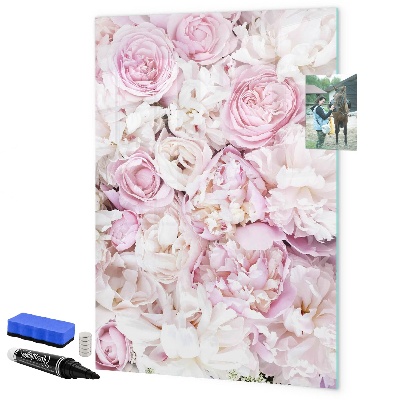 Tableau effaçable magnétique Tableau fleuri pour notes et photos