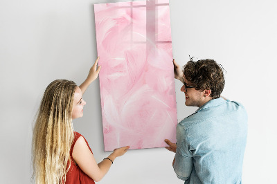 Tableau effaçable magnétique Tableau rose pour les notes et les photos