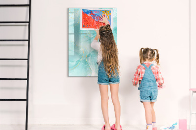 Tableau effaçable magnétique Un tableau coloré pour présenter des photos