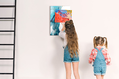 Tableau magnétique effaçable Un tableau coloré pour les photos et les notes
