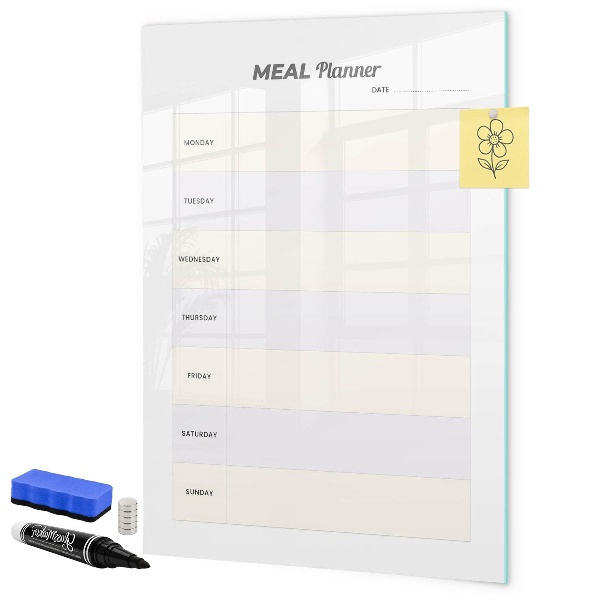 Tableau effaçable magnétique Planificateur de repas pour toute la semaine