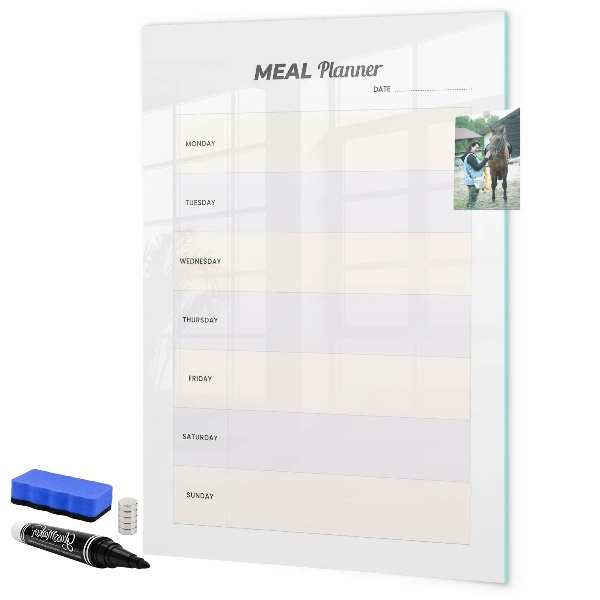 Tableau effaçable magnétique Planificateur de repas pour toute la semaine