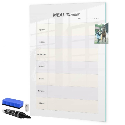 Tableau effaçable magnétique Planificateur de repas pour toute la semaine