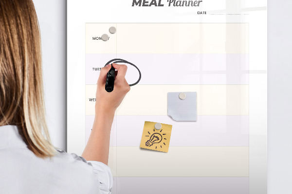 Tableau effaçable magnétique Planificateur de repas pour toute la semaine