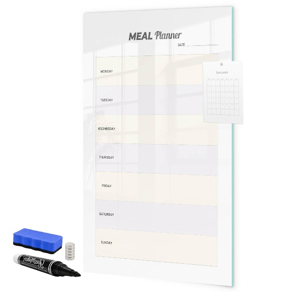 Tableau effaçable magnétique Planificateur de repas pour toute la semaine
