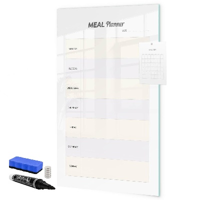 Tableau effaçable magnétique Planificateur de repas pour toute la semaine