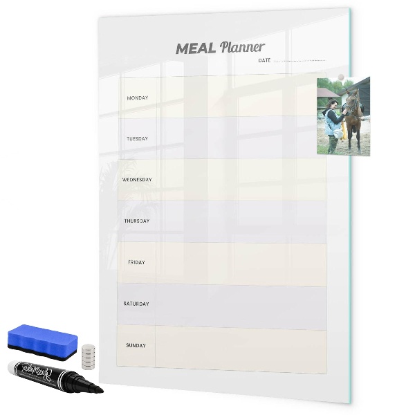 Tableau effaçable magnétique Planificateur de repas pour toute la semaine