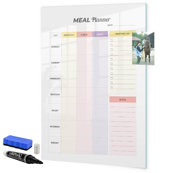 Tableau magnétique effaçable Planificateur de repas pour chaque semaine
