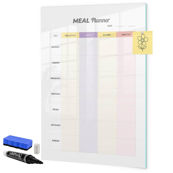 Tableau effaçable magnétique Planificateur de repas quotidien