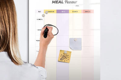 Tableau effaçable magnétique Planificateur de repas quotidien