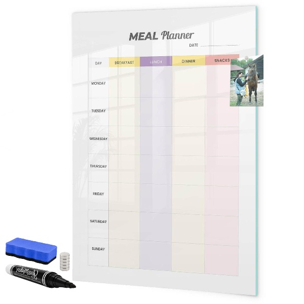 Tableau effaçable magnétique Planificateur de repas quotidien