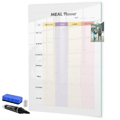 Tableau effaçable magnétique Planificateur de repas quotidien