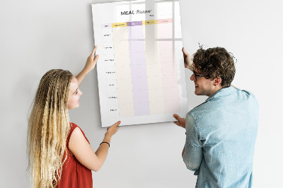 Tableau effaçable magnétique Planificateur de repas quotidien