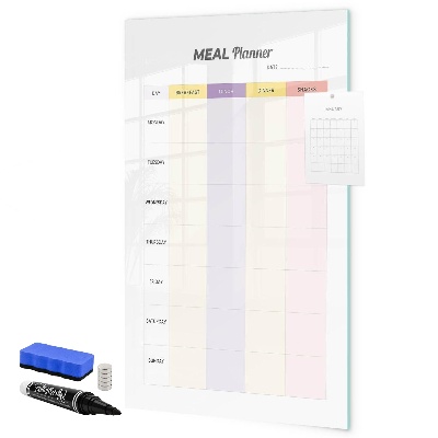 Tableau effaçable magnétique Planificateur de repas quotidien