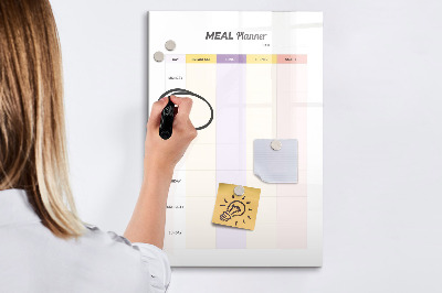 Tableau effaçable magnétique Planificateur de repas quotidien