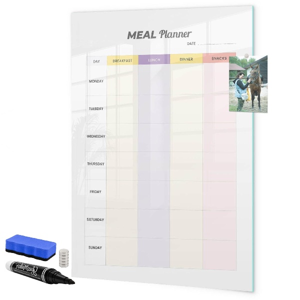 Tableau effaçable magnétique Planificateur de repas quotidien