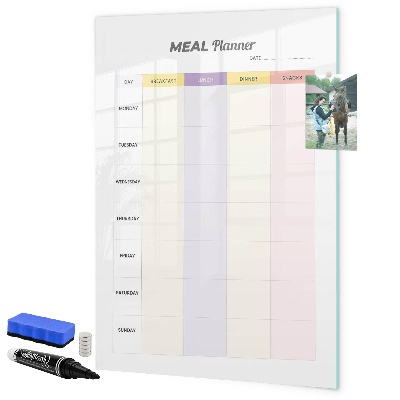 Tableau effaçable magnétique Planificateur de repas quotidien