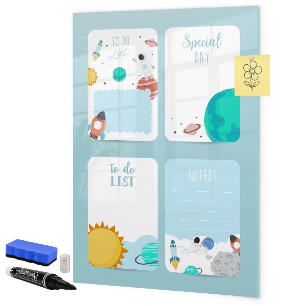 Tableau magnétique effaçable Agenda avec espace pour photos
