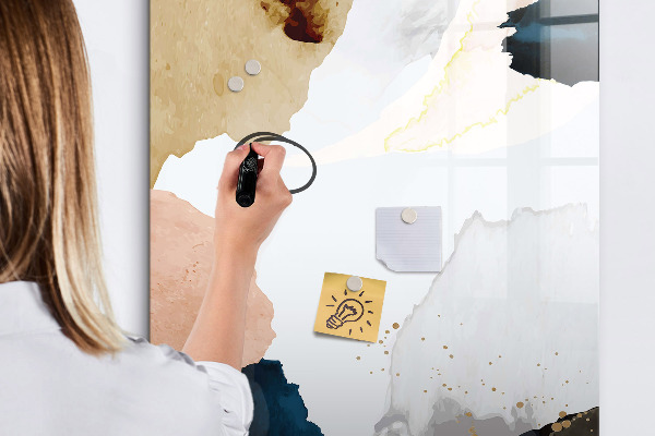 Tableau magnétique effaçable Un tableau élégant pour les notes et les photos