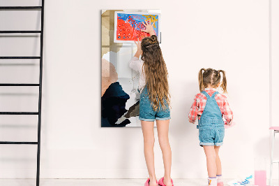 Tableau magnétique effaçable Un tableau élégant pour les notes et les photos