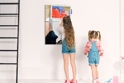 Tableau magnétique effaçable Un tableau élégant pour les notes et les photos