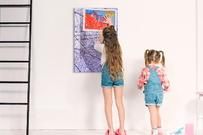 Tableau effaçable magnétique Tableau magnétique à motif de feuilles