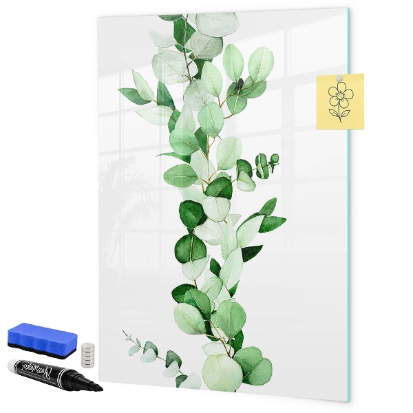 Tableau magnétique effaçable Motif vert avec espace pour photos