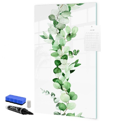 Tableau magnétique effaçable Motif vert avec espace pour photos