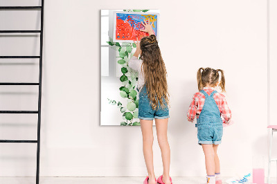 Tableau magnétique effaçable Motif vert avec espace pour photos