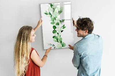 Tableau magnétique effaçable Motif vert avec espace pour photos